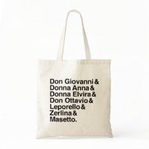 Don Giovanni besetzt Charaktere Tasche