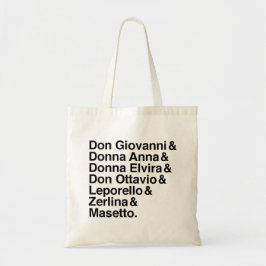 Don Giovanni besetzt Charaktere Tasche