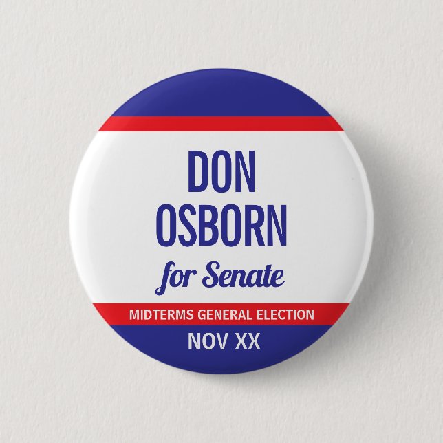 Don Osborn Für Senat  Button (Vorderseite)