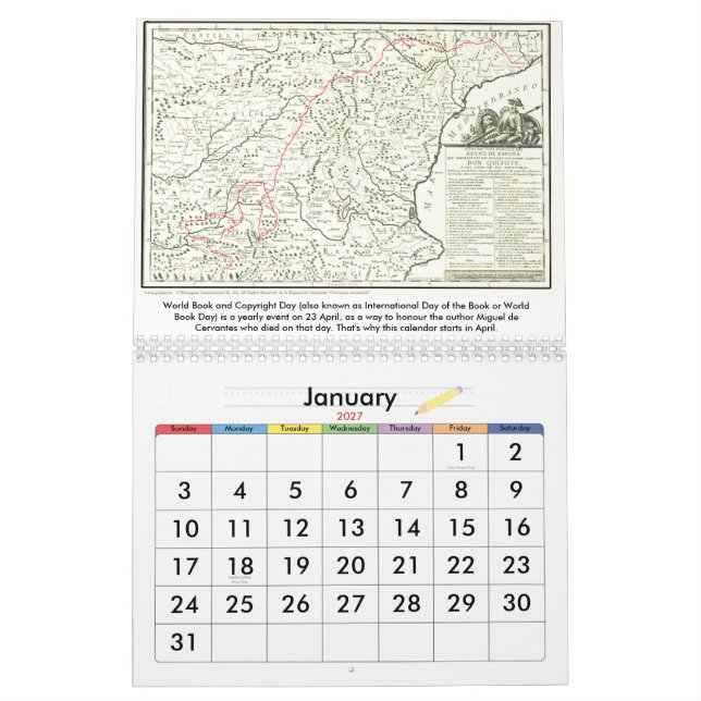 DON QUICHOTE - Kalender - Calendario (Jan 2027)