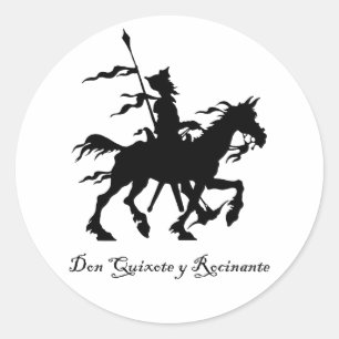 Don Quichote reitet wieder Runder Aufkleber