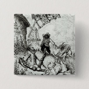Don Quichote und die Windmühlen Button