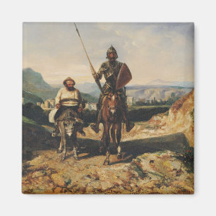 Don Quichote und Sancho Magnet