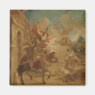 Don Quijote, von Torheit geleitet, 18. Jahrhundert Magnet