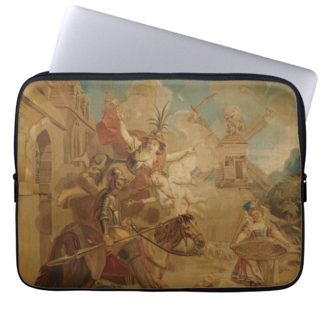 Don Quixote Guided by Folly, 18th century tapestry Laptopschutzhülle (Vorderseite)