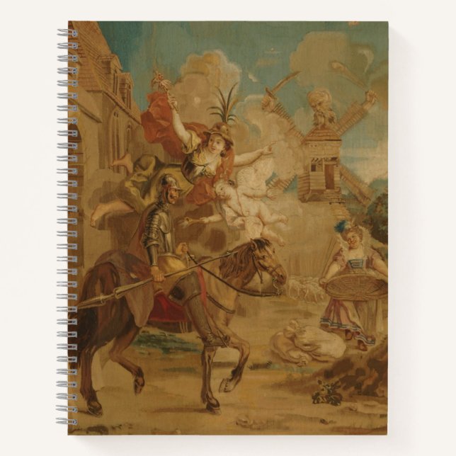 Don Quixote Guided by Folly, 18th century tapestry Notizbuch (Vorderseite)