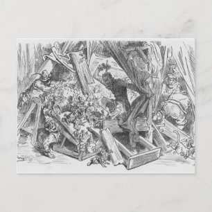 Don Quixote kämpft gegen die Marionetten Postkarte