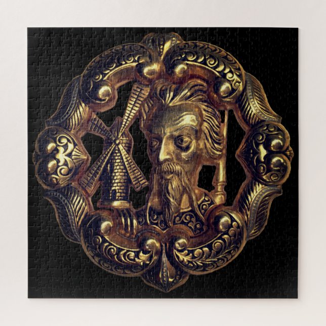 Don Quixote und die Windmühle (Vertikal)