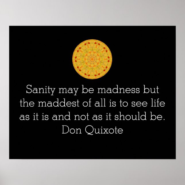 Don Quixote zitieren Inspiration Poster (Vorne)