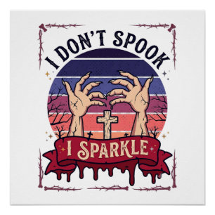 Don Spook Sparkle Zombie Hände Halloween Blut_1 Poster