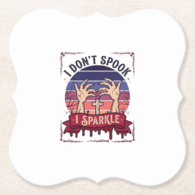 Don Spook Sparkle Zombie Hände Halloween Blut_1 Untersetzer (Vorderseite)