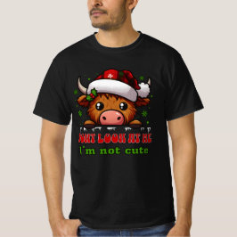 Don’t Look at Me, I’m Not Cute – Reindeer Design T-Shirt