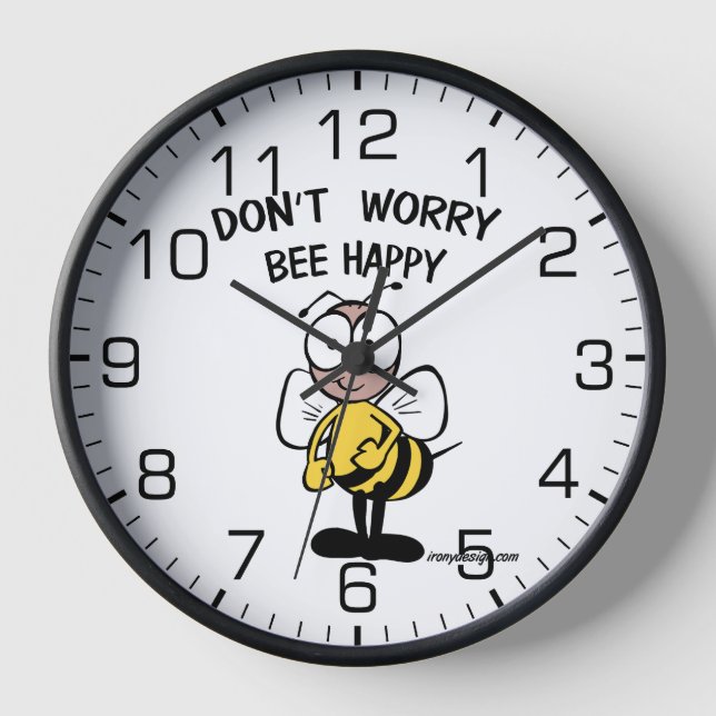 Don’t Worry Bee Happy Uhr (Vorderseite)