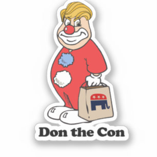Don the con — Anti-Trump-Design - - Politisch -.p Aufkleber