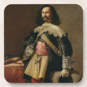 Don Tiburcio de Redin y Cruzat (Öl auf Leinwand) Getränkeuntersetzer