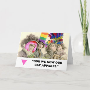 Don We Now Our Gay Vêtements Cartes de Noël