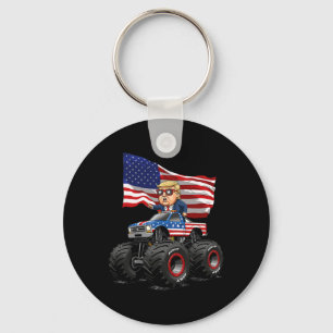 Donad Trump Monster Truck 4. Juli USA-Flagge Spaß Schlüsselanhänger