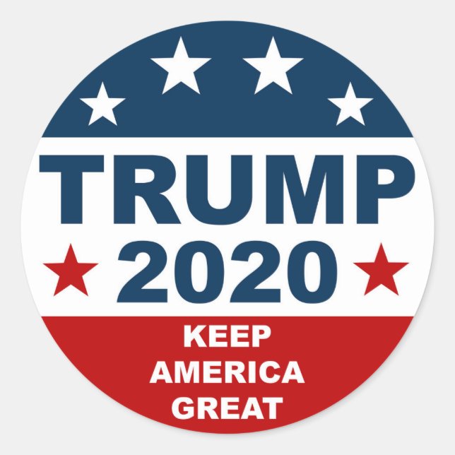 Donal Trump 2020 Behielt Amerika groß Runder Aufkleber (Vorderseite)