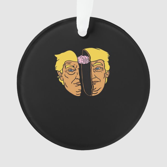 Donald Brain Trumpkin Artwork Ornament (Vorderseite)