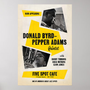 Donald Byrd - Pepper Adams affiche jazz - Five Spo