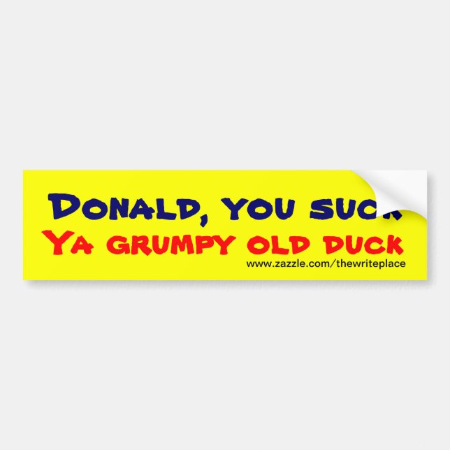 Donald chump Trumpf-Autoaufkleber Autoaufkleber (Vorne)