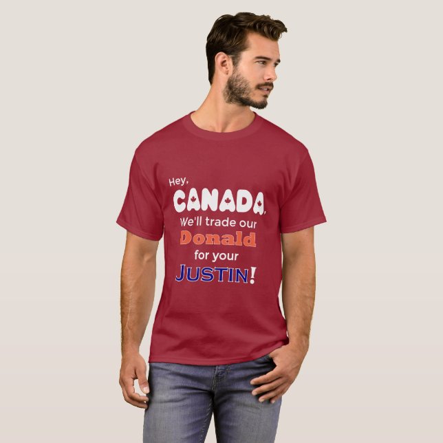 Donald commercial drôle pour le T-shirt de Justin (Devant entier)