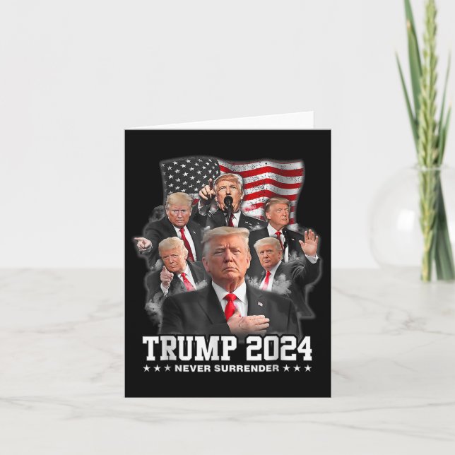 Donald J Trump 2024 nie übergeben Karte (Vorderseite)