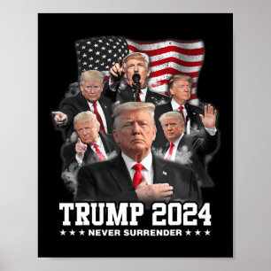 Donald J Trump 2024 nie übergeben Poster