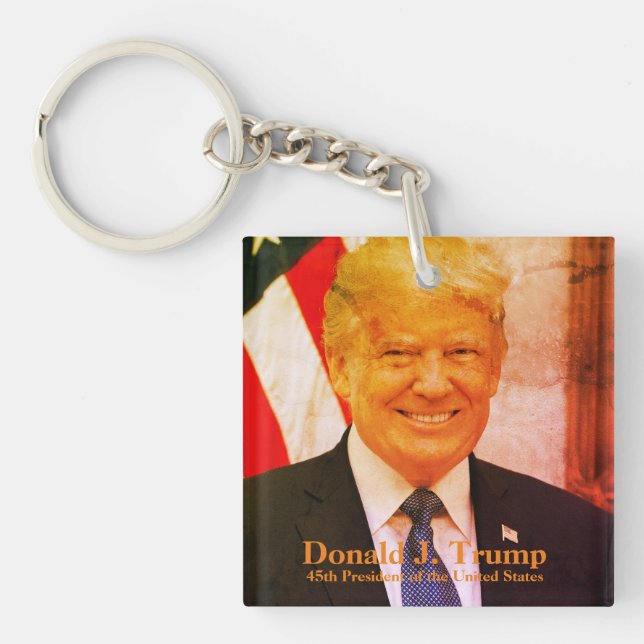 Donald J. Trump, 45. Präsident Acrylic Schlüsselan Schlüsselanhänger (Vorderseite)