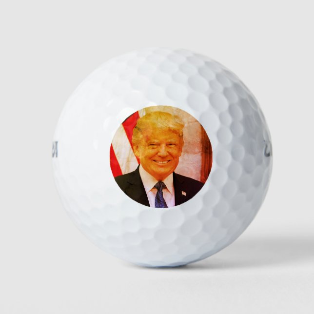 Donald J. Trump, 45. Präsident der USA Golfball (Vorderseite)
