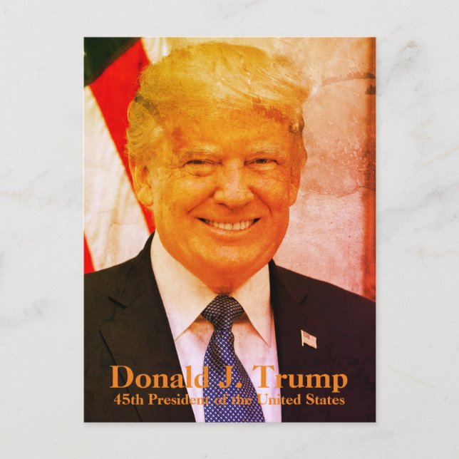 Donald J. Trump, 45. Präsident der Vereinigten Sta Postkarte (Vorderseite)