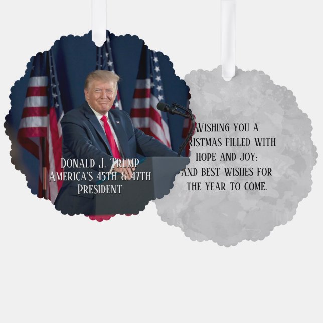 Donald J. Trump 45. Präsident Keepake Ornament Karte (Vorderseite/Rückseite)