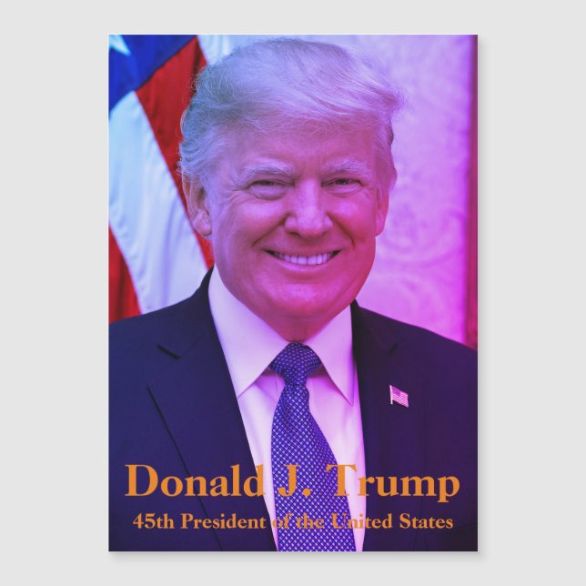 Donald J. Trump, 45e carte magnétique du président (Devant)