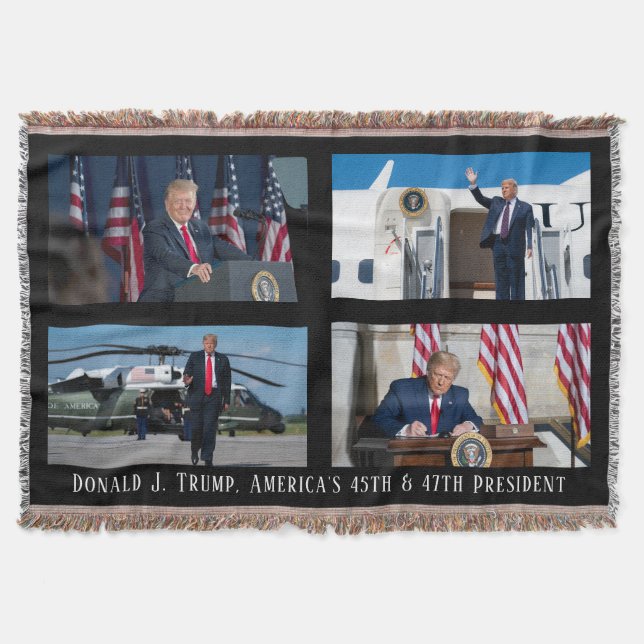 Donald J. Trump 47. Präsident Foto Keepake Decke (Vorderseite)