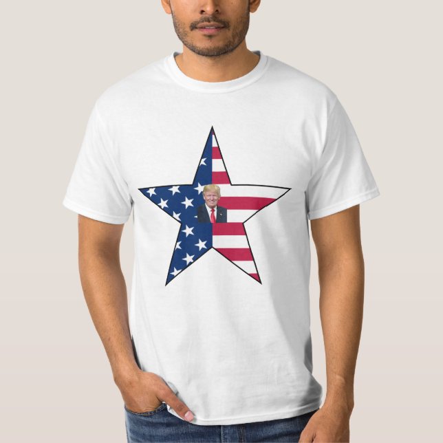 Donald J. Trump~ Präsident~ US-Flagge~ Star ~ MAGA T-Shirt (Vorderseite)
