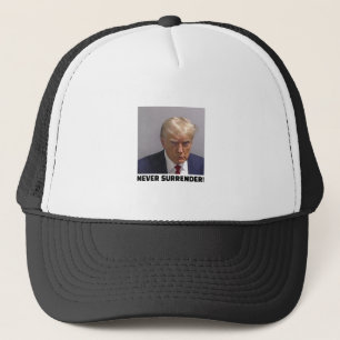 Donald J Trump Tasse Shot - Nie übergeben Long Sle Truckerkappe