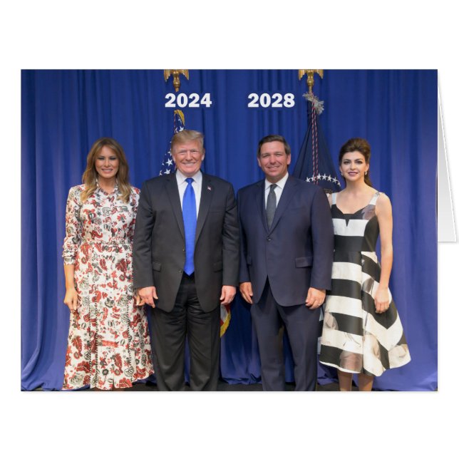 Donald & Melania 2024, Ron & Casey 2028 (Vorderseite (Horizontal))