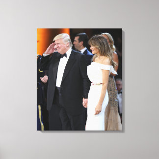 Donald & Melania Trump bei der Amtseinführung Leinwanddruck