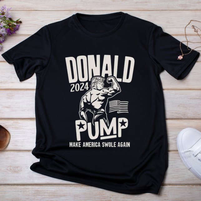 Donald Pump 2024: Amerika wieder zum Schweigen bri T-Shirt (Von Creator hochgeladen)