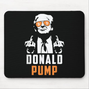 Donald Pump Bitcoin Funny Trump 2024 Crypto Mousepad