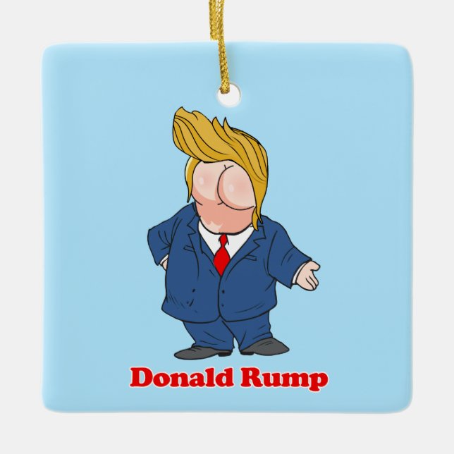 Donald Rump Anti Trump Keramikornament (Vorderseite)