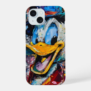 Donald the Duck farbenfrohe iPhone 15 Fall Hülle