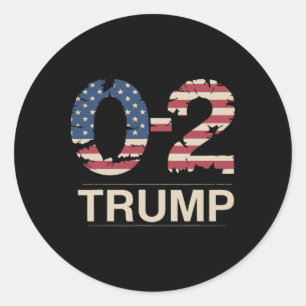 Donald Trump 0-2 Fight Fight Fight Unsere Flagge D Runder Aufkleber