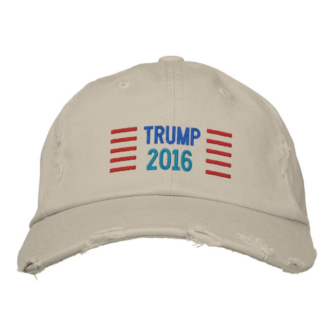 Donald Trump 2016 bestickt Bestickte Baseballkappe (Vorderseite)