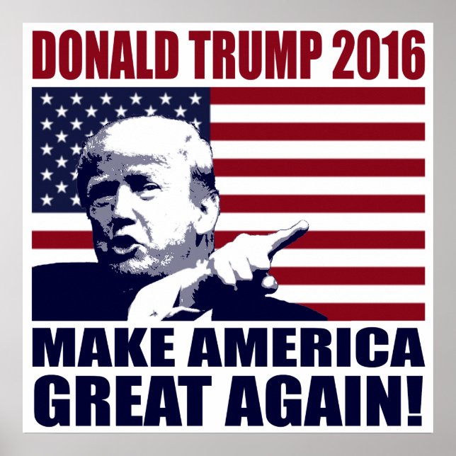 Donald Trump 2016 für Präsident Poster (Vorne)