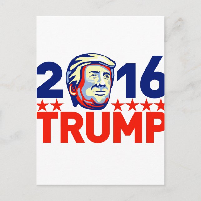 Donald Trump 2016 Präsident Retro Postkarte (Vorderseite)