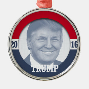 Donald Trump 2016 Silbernes Ornament