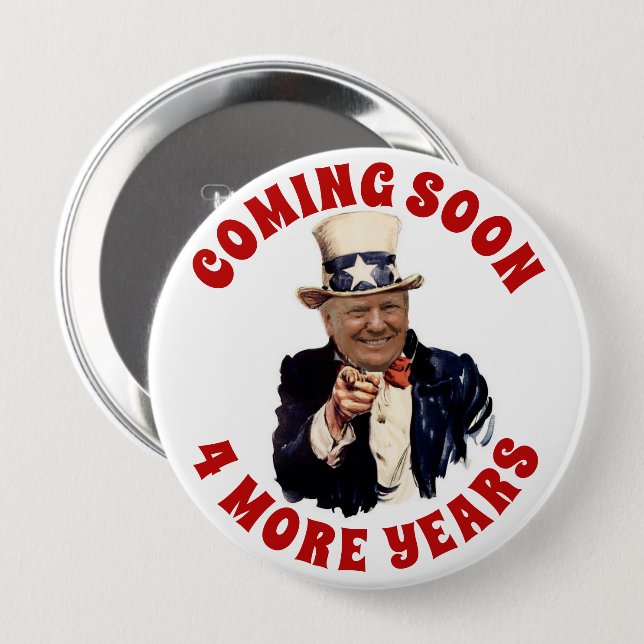 DONALD TRUMP 2020 IN KÜRZE 4 JAHRE BUTTON (Vorne & Hinten)