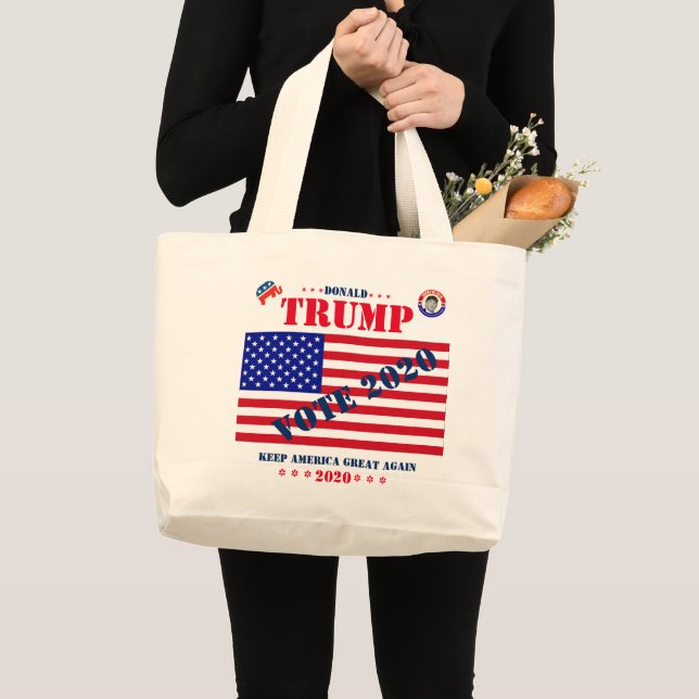 Donald Trump 2020 - Jumbo Tote Bag Jumbo Stoffbeutel (Vorderseite (Produkt))