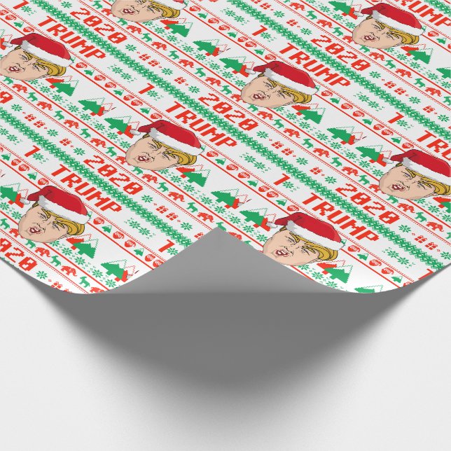 Donald Trump 2020 Weihnachten Geschenkpapier (Ecke)